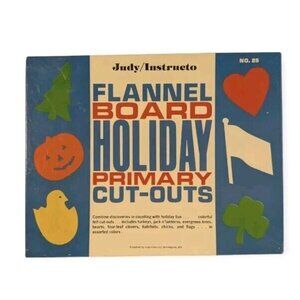 Flannel Board Holiday Cut Outs Judy Instructor Primary No. 25 Shapes Teacher Vtg